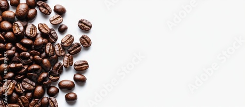 coffee beans separated on a...