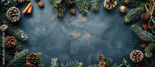 Slate board and Christmas a...