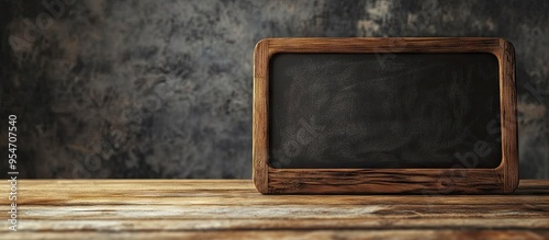 small black board on a wood...