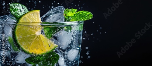 A glass containing cold nat...
