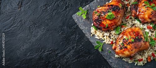 Grilled sweet chicken thigh...