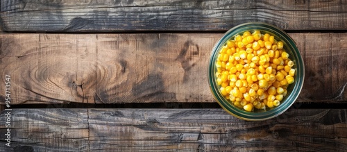 Jar of pickled corn Food su...