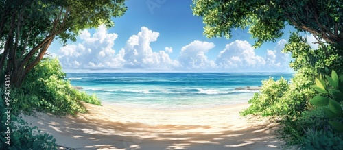The beach view is pleasant....