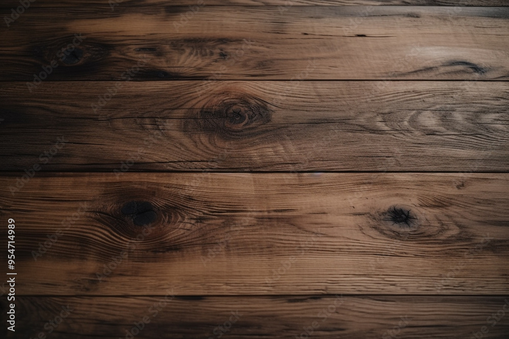 Fototapeta premium Wood background. Wide wooden background. Dark wood texture