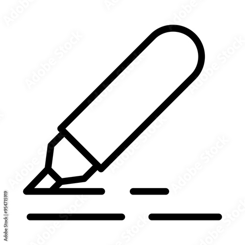 Highlight icon in thin line style vector illustration graphic design