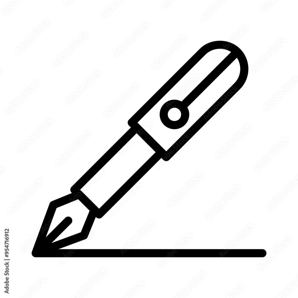 Draw, write, paint, draft icon in thin line style vector illustration graphic design Draw, write, paint, draft icon in thin line style vector illustration graphic design
