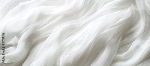 Background of white silk fe...