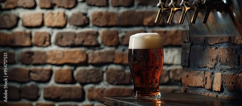 Pouring beer into a pint ag...