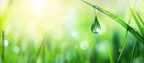 Close up of fresh grass wit...