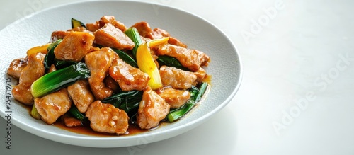 Asian cuisine stir fried po...