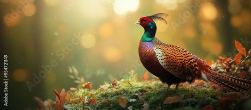 A charming stray pheasant r...