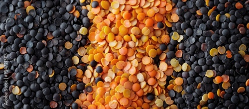 A handful of black lentils ...