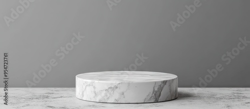 White marble product stand ...