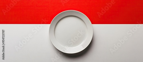 Top view of an empty white ...