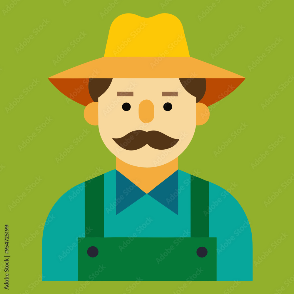 cartoon vector illustration of farmer cartoon vector illustration of farmer