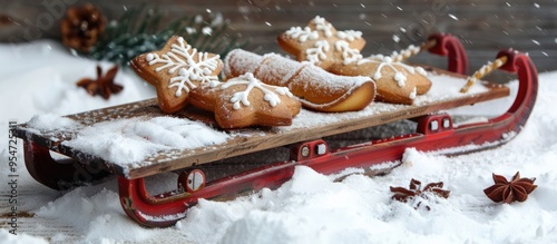 Small red vintage sled load...