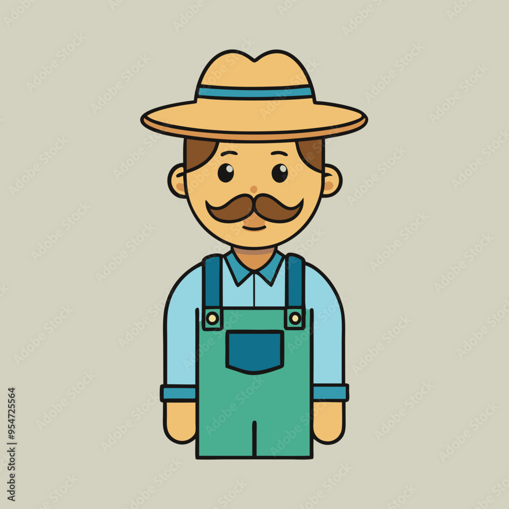cartoon vector illustration of farmer cartoon vector illustration of farmer
