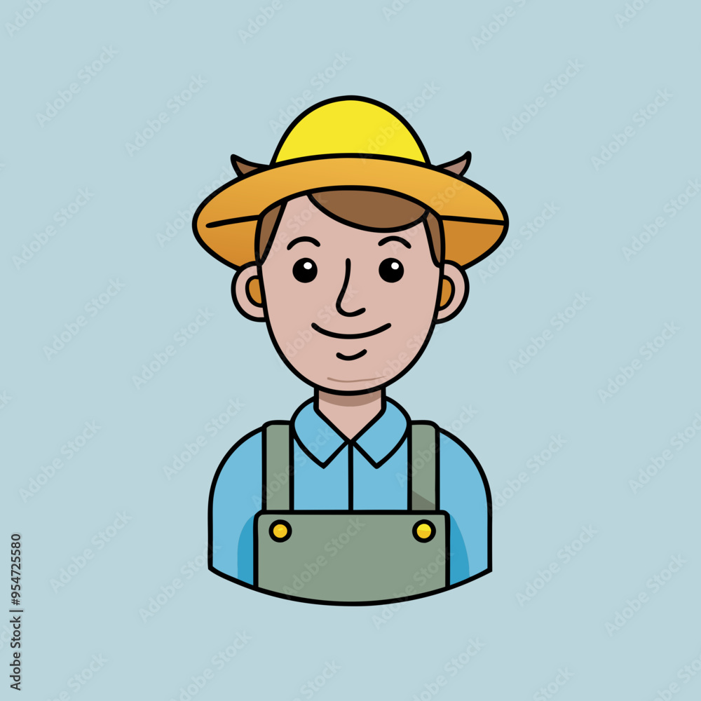cartoon vector illustration of farmer cartoon vector illustration of farmer