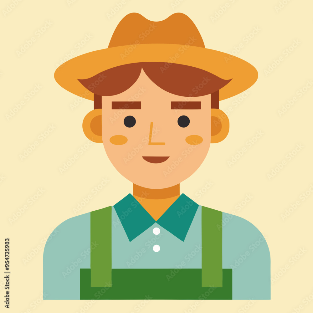 cartoon vector illustration of farmer cartoon vector illustration of farmer