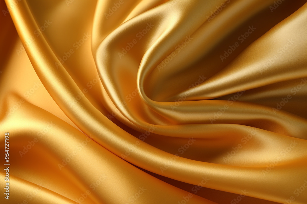 Abstract golden silk textile flowy background Abstract golden silk textile flowy background