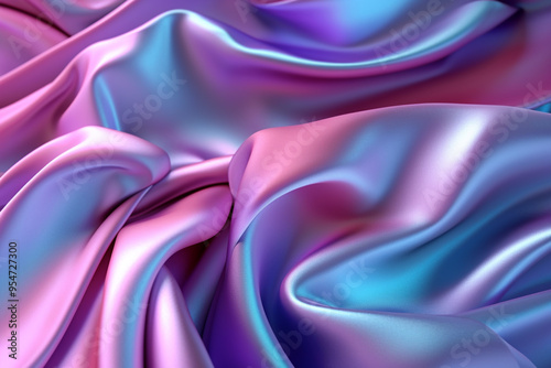 Wallpaper Mural 3d render of abstract satin background with some smooth folds in it. Torontodigital.ca
