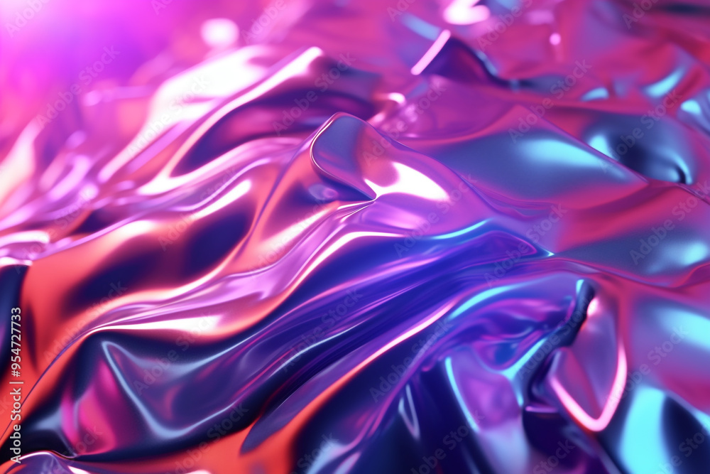 Trendy webpunk and vaporwave holographic background