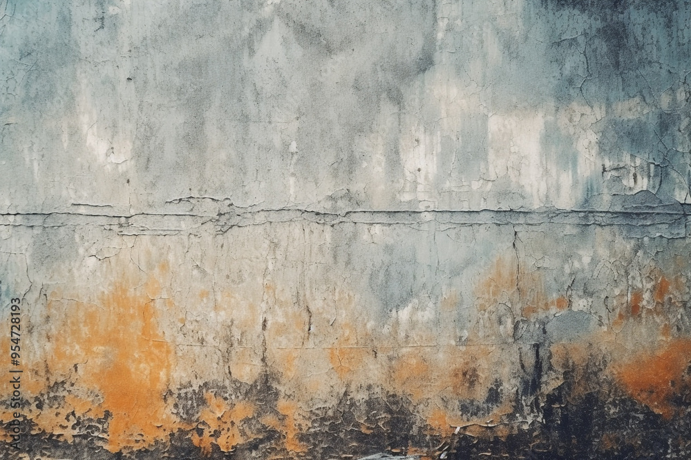 Obraz premium A close up photo showcasing the intricate pattern of a gray and brown wall, with a blurred background of a freezing winter landscape