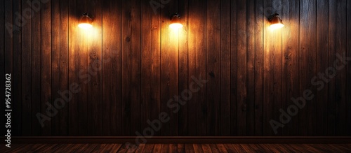 A vacant wooden dark wall i...