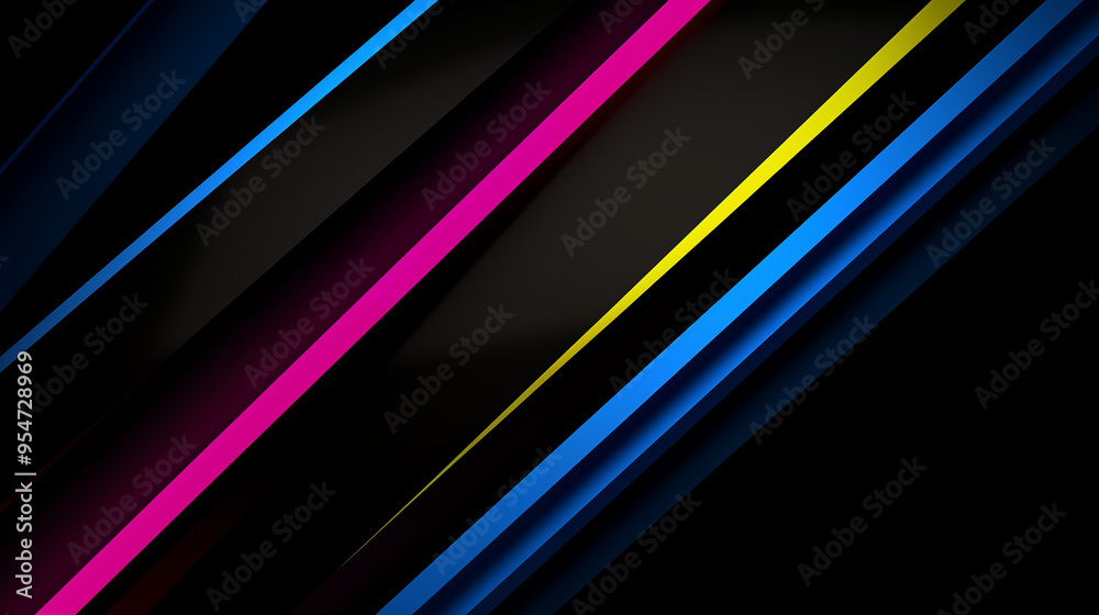 Dark Abstract Diagonal Neon Stripes With Vibrant Colors Dark Abstract Diagonal Neon Stripes With Vibrant Colors