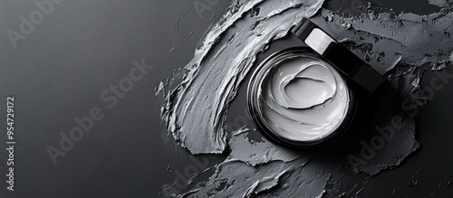 An open cosmetic jar set ag...