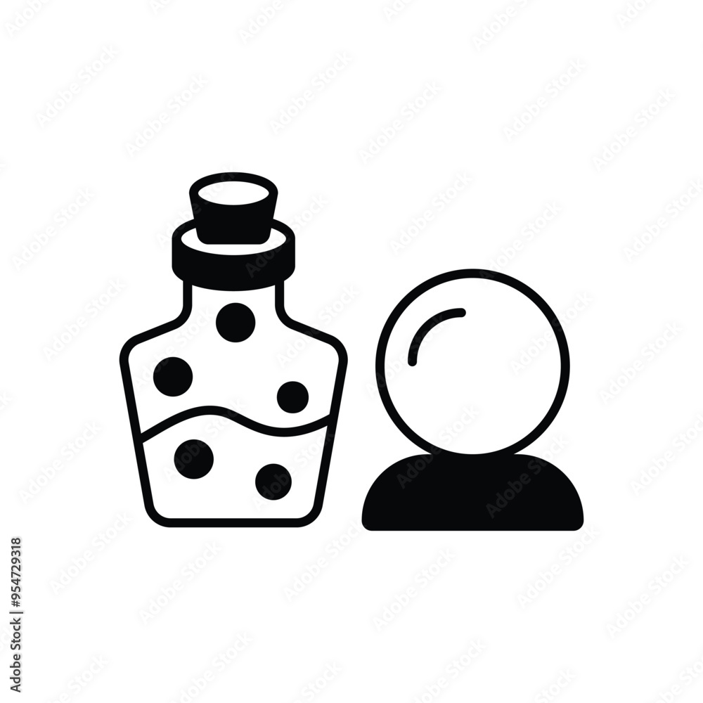 Potion Ingredients icon vector stock illustration Potion Ingredients icon vector stock illustration