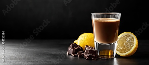 Alcoholic shot cocktail sil...