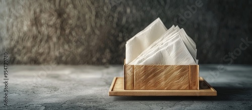 Napkin holder featuring pap...