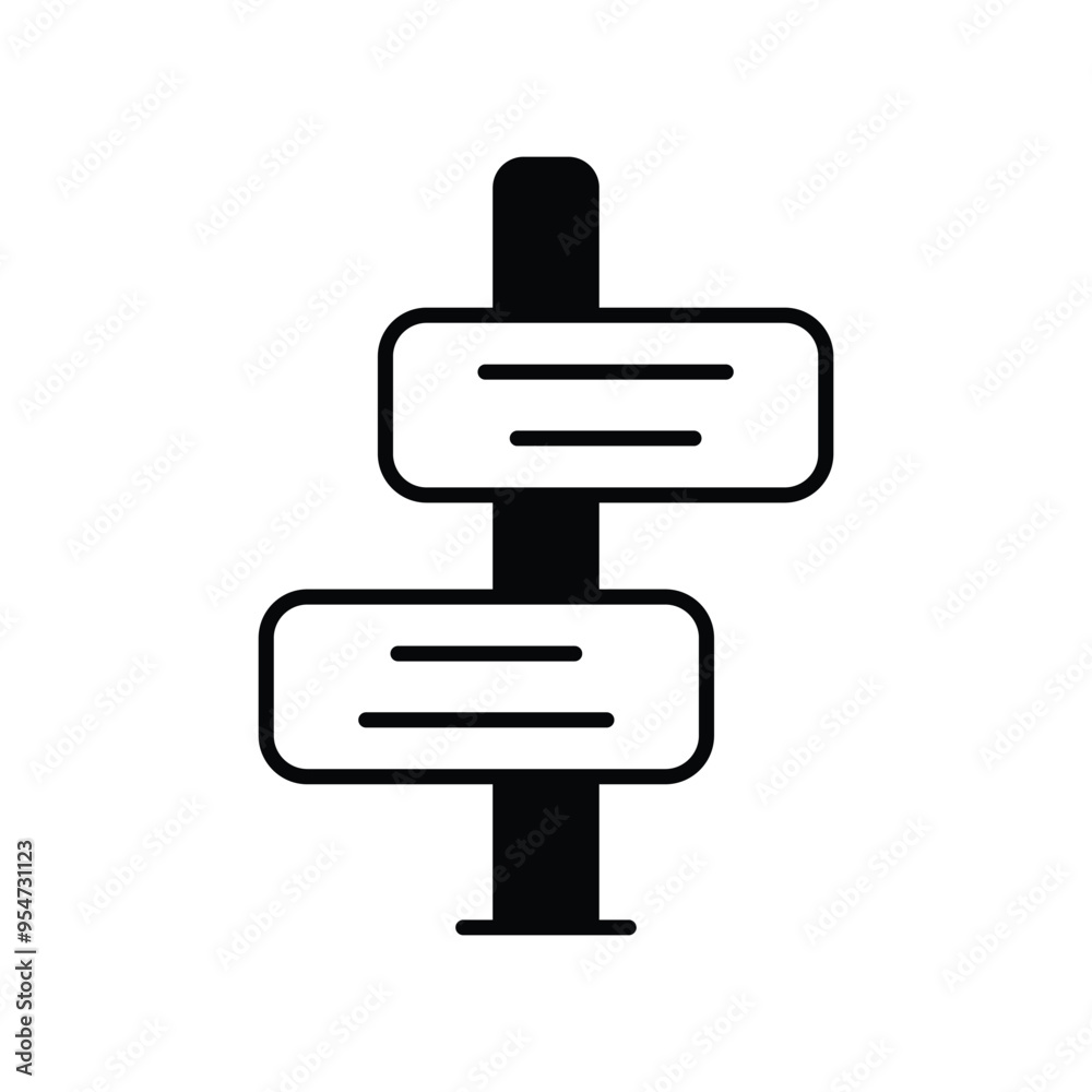 street sign glyph icon with white background vector stock illustration street sign glyph icon with white background vector stock illustration