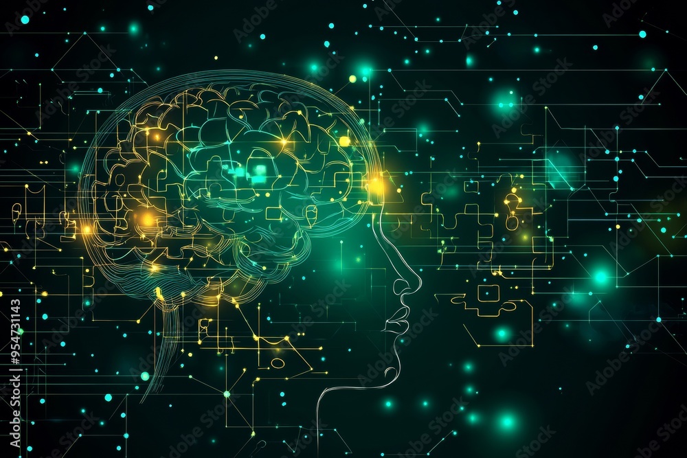 Affective neuroscience Logic Digital representation of a glowing brain in a complex network representing the interplay of data technology and artificial intelligence Affective neuroscience Logic Digital representation of a glowing brain in a complex network representing the interplay of data technology and artificial intelligence