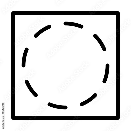 Selection icon in thin line style vector illustration graphic design
