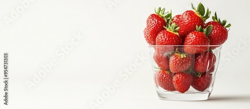Strawberries in a jelly gla...
