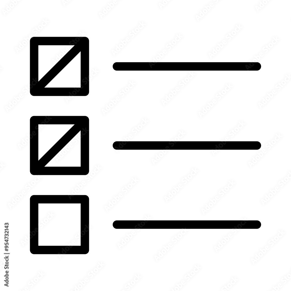 Selection, check mark, check list icon in thin line style vector illustration graphic design Selection, check mark, check list icon in thin line style vector illustration graphic design