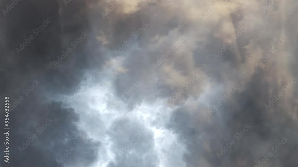 Night lightning and thunderstorms late in the dark sky Night lightning and thunderstorms late in the dark sky