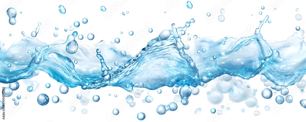 Splashing Water Droplets - Blue Liquid Texture Splashing Water Droplets - Blue Liquid Texture