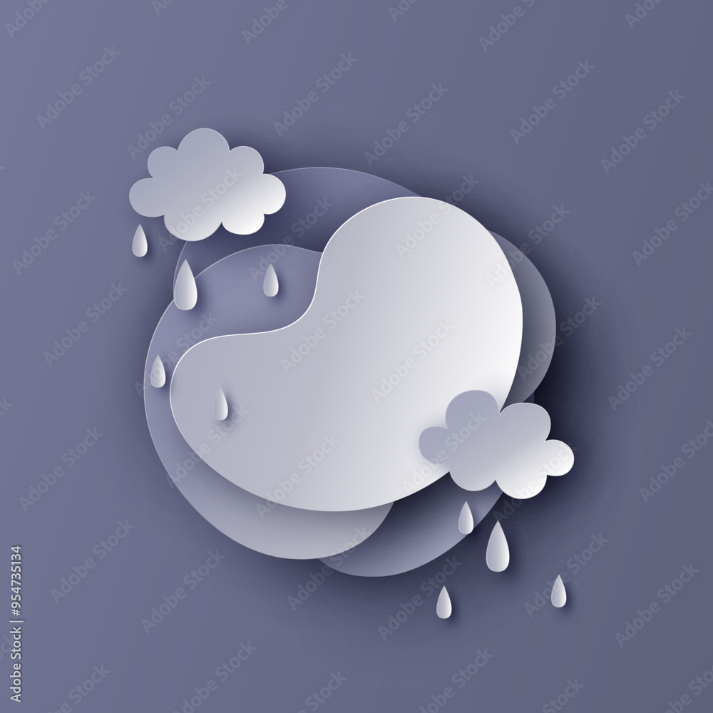 Rainy season background. paper cut of Rainy. paper cut and craft style. vector, illustration. Rainy season background. paper cut of Rainy. paper cut and craft style. vector, illustration.