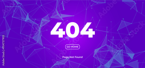 404 Page not found error. Vector layout template