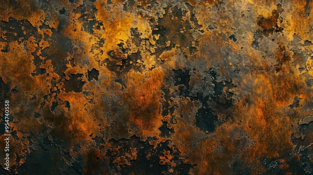 Abstract view of rusted metal textures with warm hues Abstract view of rusted metal textures with warm hues