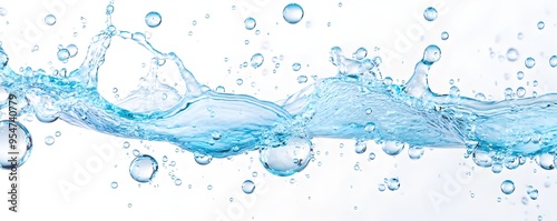 Water Splash and Bubbles, Abstract Background