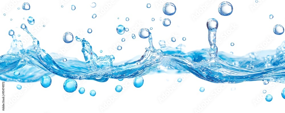 Water Splash and Bubbles, Clean and Refreshing Water Splash and Bubbles, Clean and Refreshing