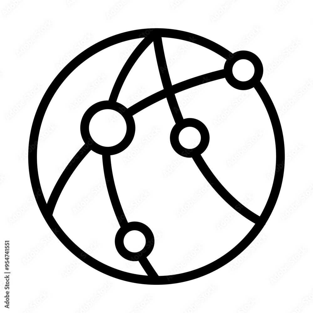 Internet icon in thin line style vector illustration graphic design Internet icon in thin line style vector illustration graphic design