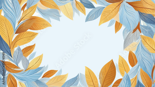 Vector foliage pattern frame