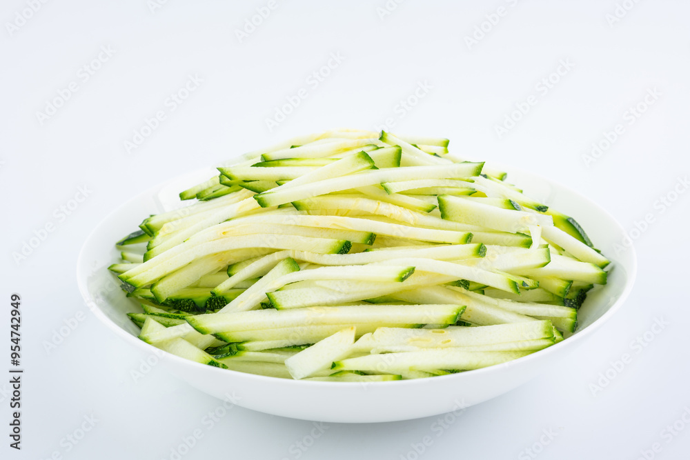 A plate of fresh shredded pumpkin A plate of fresh shredded pumpkin