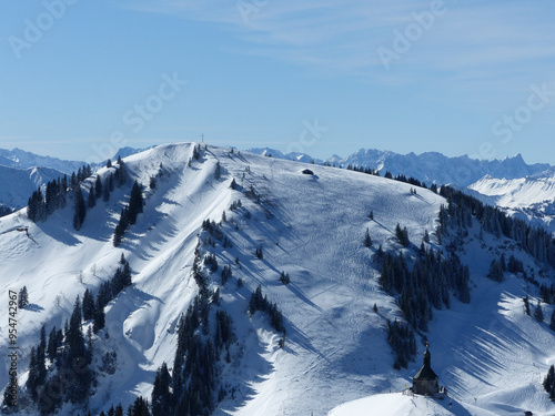 Mountain hiking Setzberg mountain, Bavaria, Germany photo