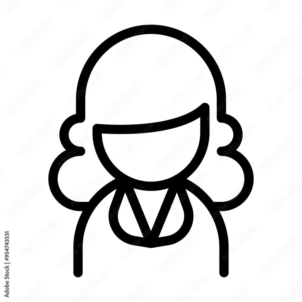 Professor icon in thin line style vector illustration graphic design Professor icon in thin line style vector illustration graphic design